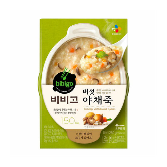 BIBIGO Beoseot Yachae Jook / Reisbrei mit Pilzen & Gemüse