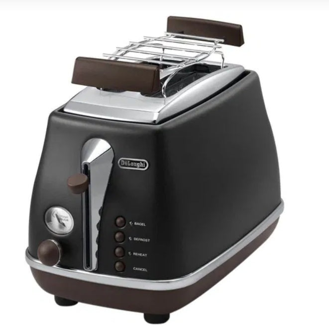 DeLonghi CTOV 2103.BK Icona Vintage Toaster Schwarz