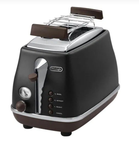 DeLonghi CTOV 2103.BK Icona Vintage Toaster Schwarz