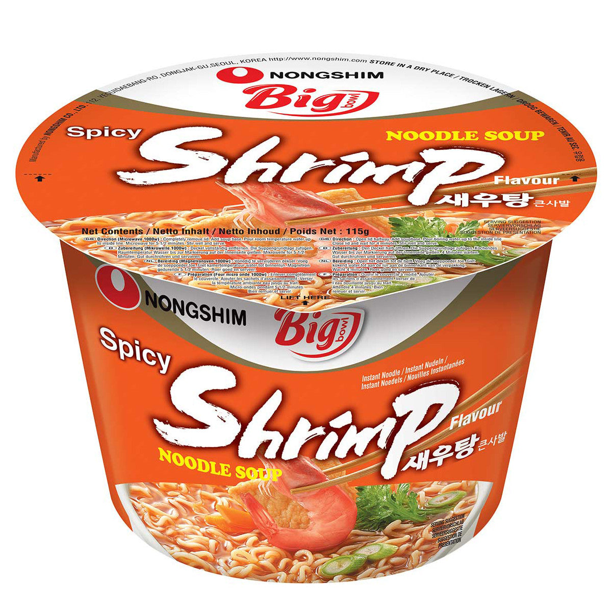 Nongshim Shrimp Flavor Ramyun Big Cup 115g