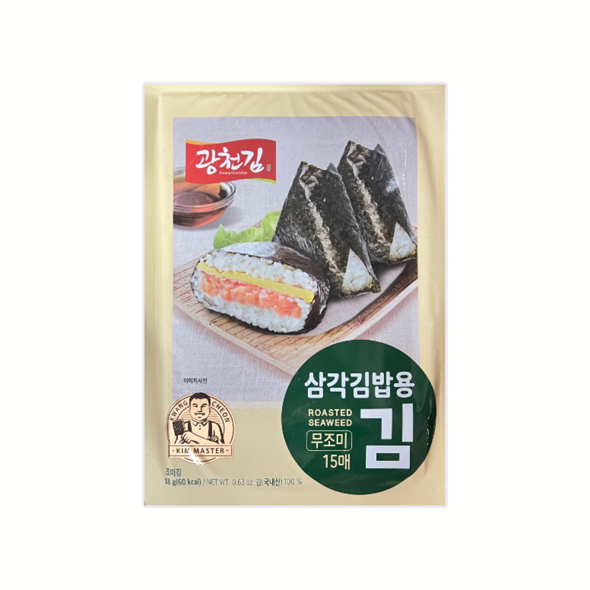 KWANGCHEONKIM Seetangblätter für Dreieck-Gimbap 18g