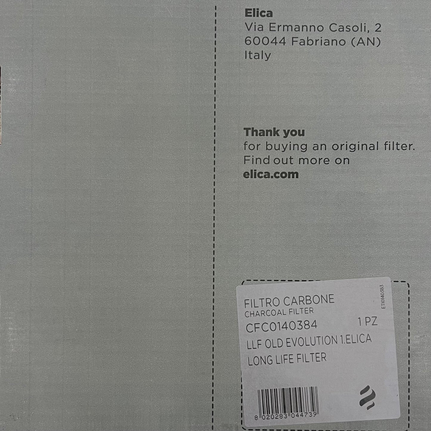 ELICA Longlife Filter CFC0140384 – Aktivkohlefilter für Hauben