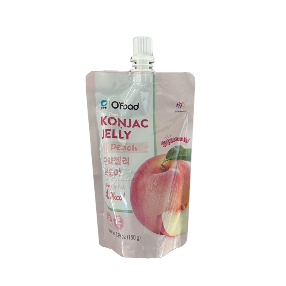 CJO Konjak Jelly Pfirsichgeschmack 150g – kalorienarmer Pfirsichsnack aus Korea
