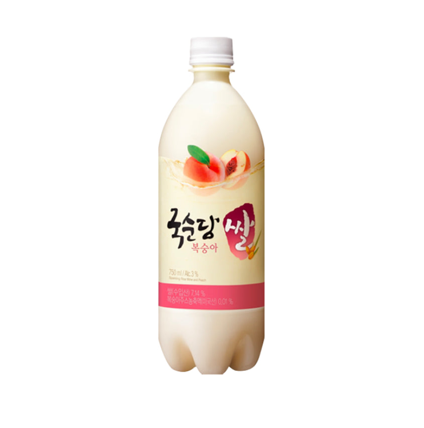 KOOKSOONDANG Makgeolli Pfirsich 750 ml – Koreanischer Reiswein mit 3% Alkoholgehalt
