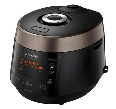 CUCKOO CRP-P1009S Reiskocher Schwarz mit Display, mit Dampfgarfunktion