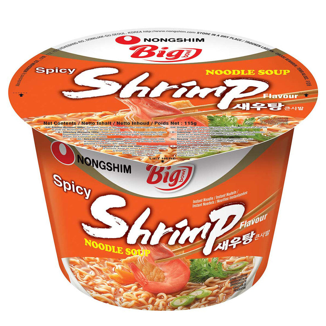 Nongshim Shrimp Flavor Ramyun Big Cup 115g