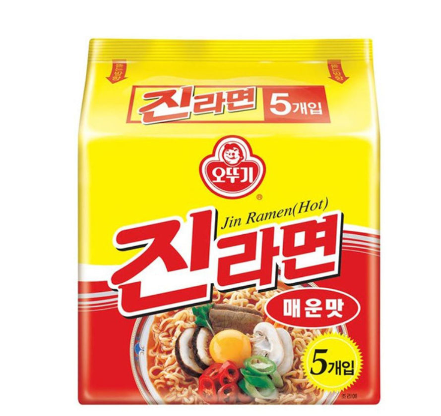 OTTOGI Jin Ramen - Scharf [Bündel] 5 x 120g