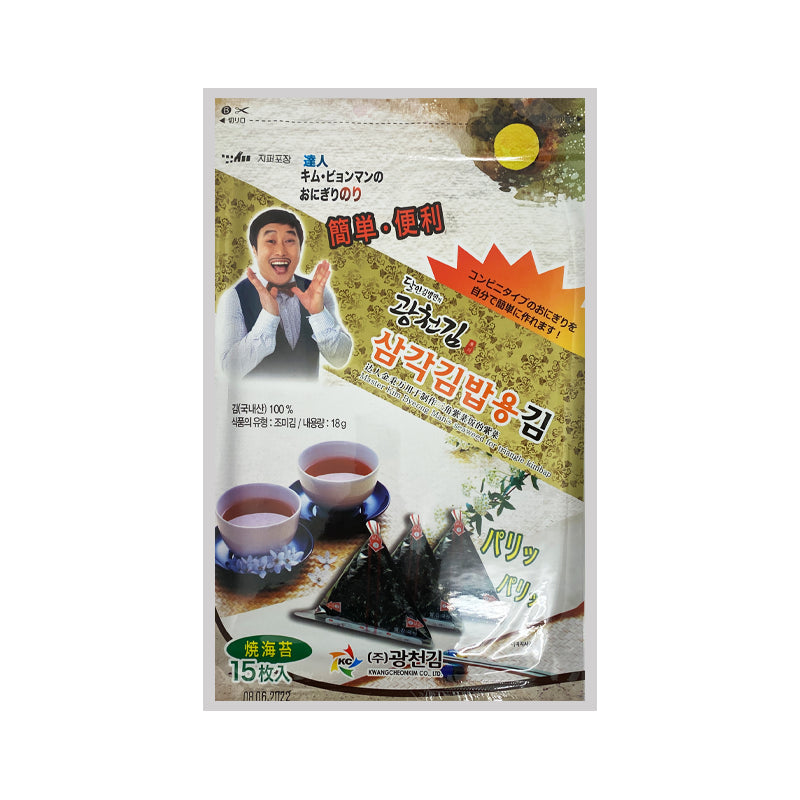 KWANGCHEONKIM Seetangblätter für Dreieck-Gimbap 18g 