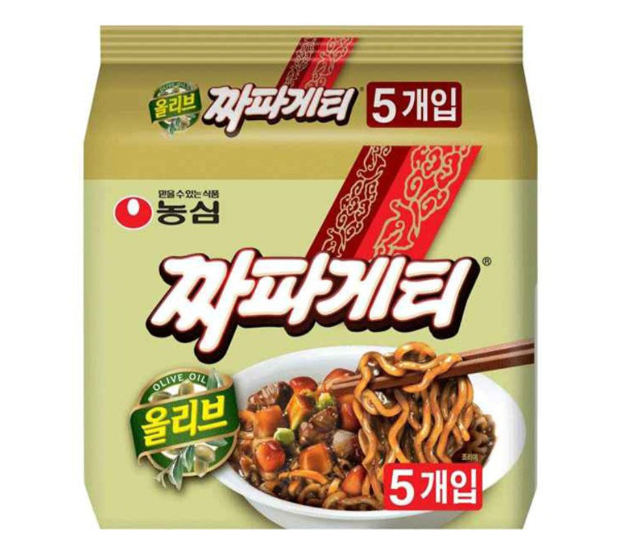 NONGSHIM Olive Chapagetti [Bündel] 5 x 140g 