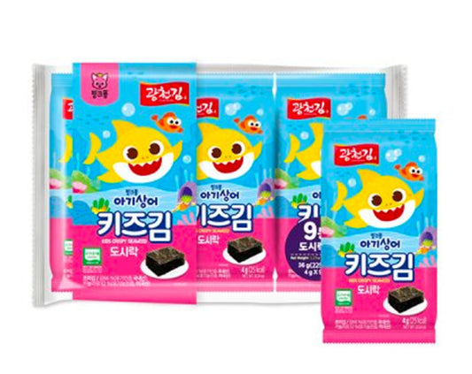 KWANGCHEONKIM Pinkpong Kidsgim / Gewürzte Seetangblätter für Kindern (9 x 4g)