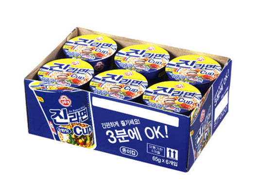 OTTOGI Jin Ramen Cup - Mild [Bündel] 6 x 65g