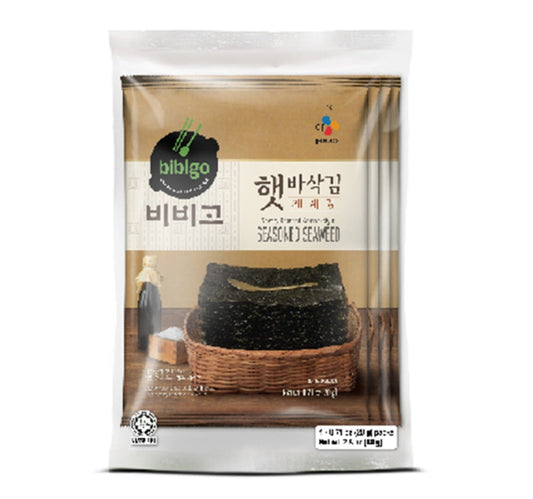 BIBIGO Gewürzte Seetangblätter 100g – Koreanischer Snack im Bündel