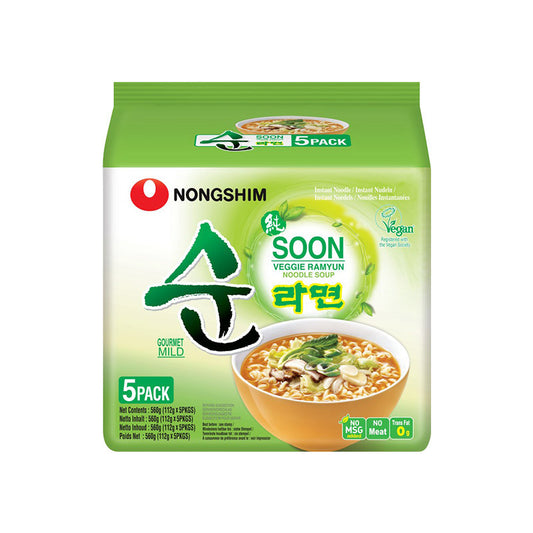 Nongshim Soon Veggie Ramen 112g * 5 Stück