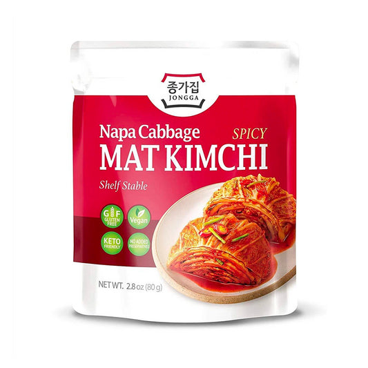 JONGGA Matkimchi - Kimchi aus Chinakohl - Geschnitten - Vegan, Glutenfrei 80g