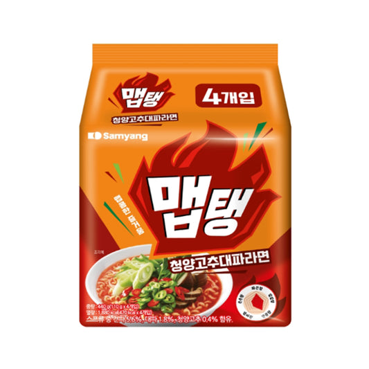 SAMYANG Maptang Ramen – Cheongyang-Chili & Frühlingszwiebel (4er-Pack)