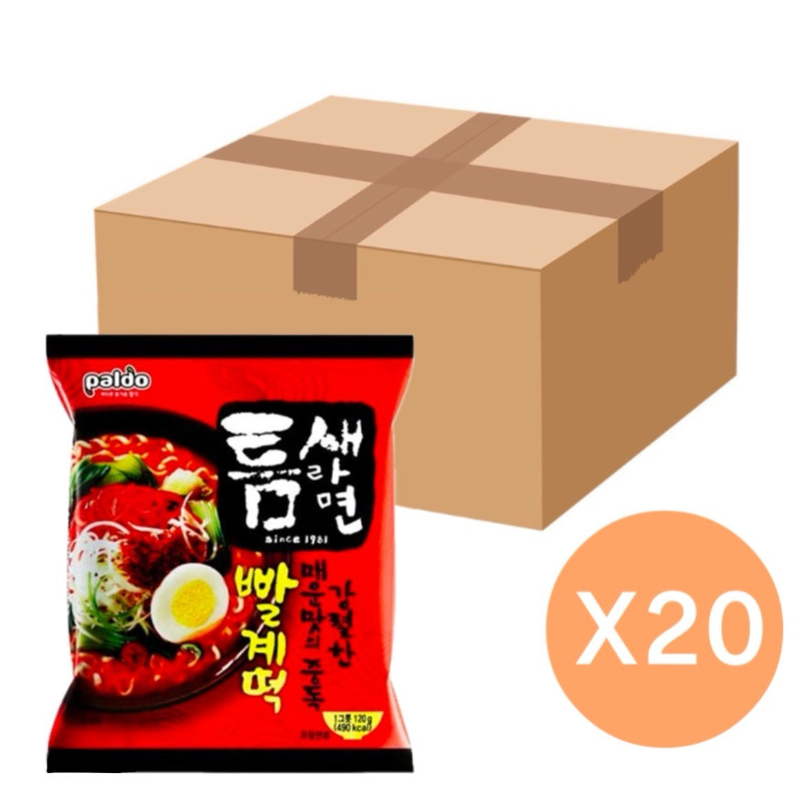 PALDO Teumsae Ramen Red Rice Cake 120g x20