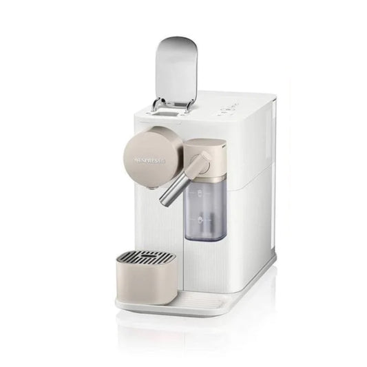 De'Longhi Lattissima One EN500.W coffee capsule machine with milk frother, compact white model
