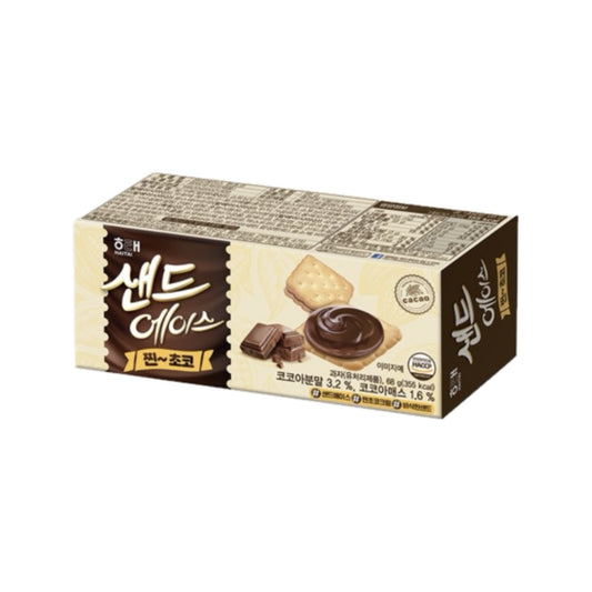 Haitai Sand Ace Choco 68g – Korean Chocolate Biscuit with Cream Filling