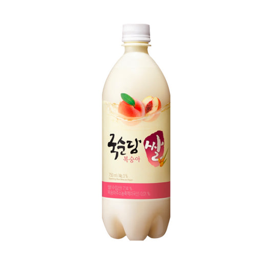 KOOKSOONDANG Makgeolli Pfirsich 750 ml – Koreanischer Reiswein mit 3% Alkoholgehalt