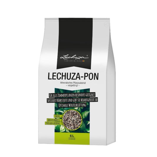 Lechuza PON Substrate 6L – premium mineral soil alternative for healthy indoor plants