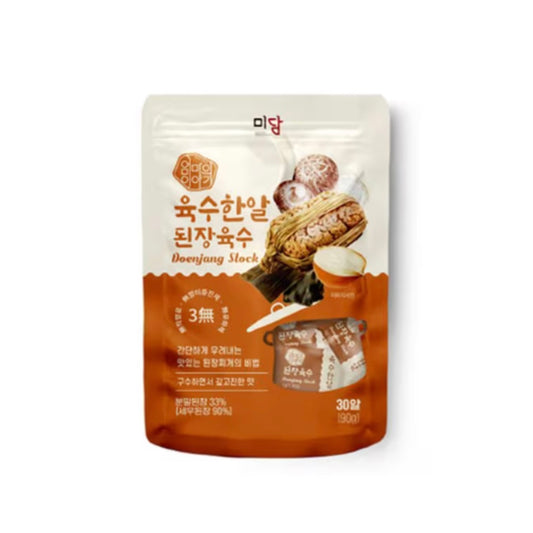 Midam Doenjang Broth Cube 3g x 30 Pack – Korean fermented soybean paste soup base, traditional umami flavor, ideal for Korean cuisine and vegan recipes