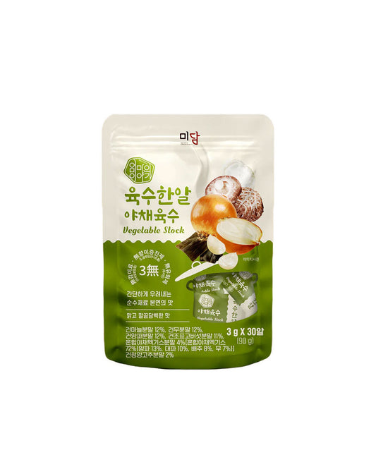 Midam Vegetable Broth Tablets 3g x 30 – Korean Plant-Based Soup Cubes