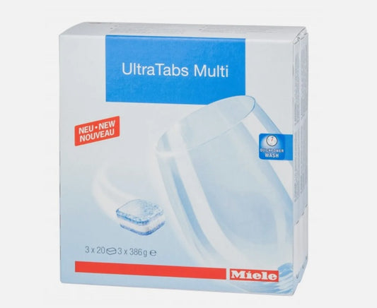 Miele Ultra Tabs All in 1 – 60 dishwasher tablets with rinse aid, salt and glass protection