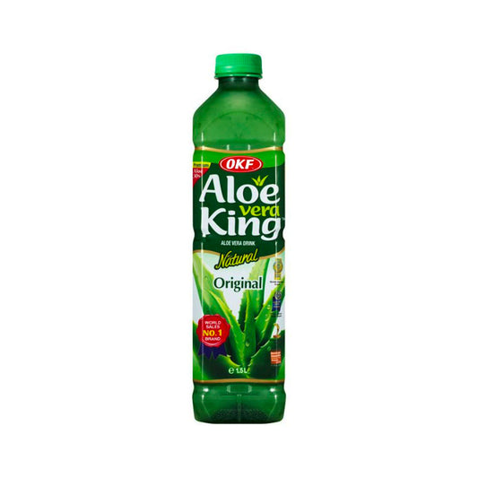 OKF Aloe Vera King Original 1.5L bottle – refreshing aloe drink from Korea