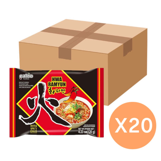 PALDO Hwa Ramyun Hot & Spicy Instant Noodles 120 g × 20 pack