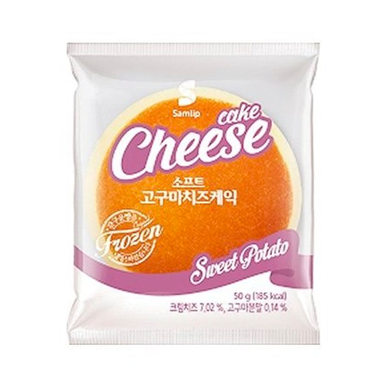 Korean sweet potato cheesecake by SAMLIP in 50g portion – soft and creamy mini cake
