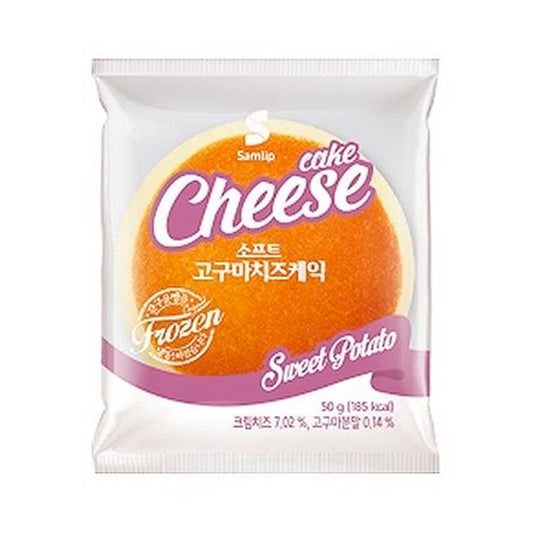 Korean sweet potato cheesecake by SAMLIP in 50g portion – soft and creamy mini cake
