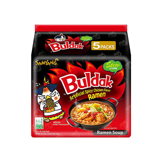 Samyang Buldak Hot Chicken Flavor Stew Ramyun 130g x5 Korean spicy noodle soup multipack packaging