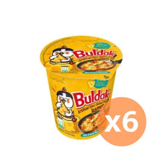 Samyang Cheese Buldak Mini Cup 80g x 6 – Spicy Korean Cheese Ramen Multipack
