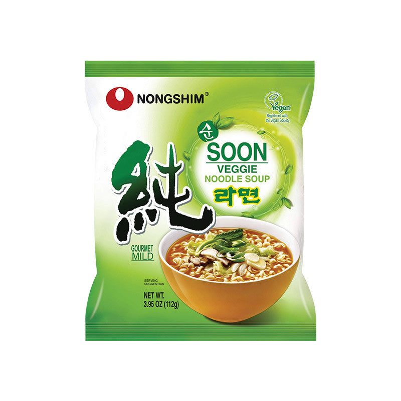 8801043022705Nongshim Soon Veggie Ramyun vegan instant noodles 112g product photo