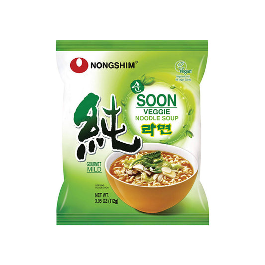 8801043022705Nongshim Soon Veggie Ramyun vegan instant noodles 112g product photo