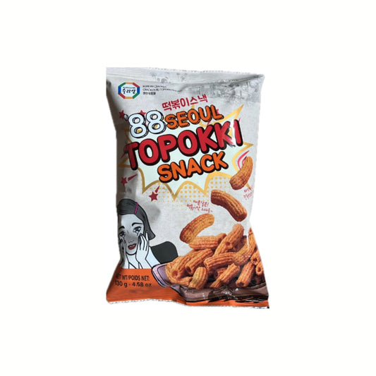 Surasang 88 Seoul Topokki Snack 130g – sweet and spicy Korean rice cake snack with EAN 087703070417