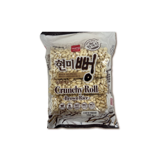 WANG Crunchy Brown Rice Roll 100g – Korean Healthy Rice Snack