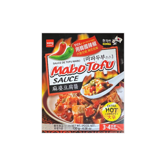 Wang Mabo Tofu Sauce 130g Hot – spicy Korean-Chinese style sauce for authentic mapo tofu with bold flavor